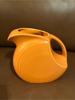 Vintage Fiesta Orange Fiestaware Large Disc Pitcher